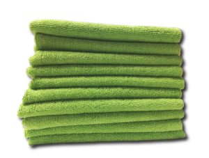 ŚCIERKA Z MIKROWŁÓKNA  40X40 CM ZIELONA 10 SZTUK