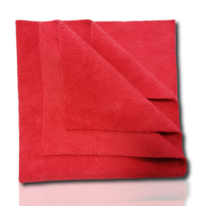 ŚCIERKA Z MIKROWŁÓKNA  BEZSZWOWA 40X40 CM CZERWONA 1 SZTUKA